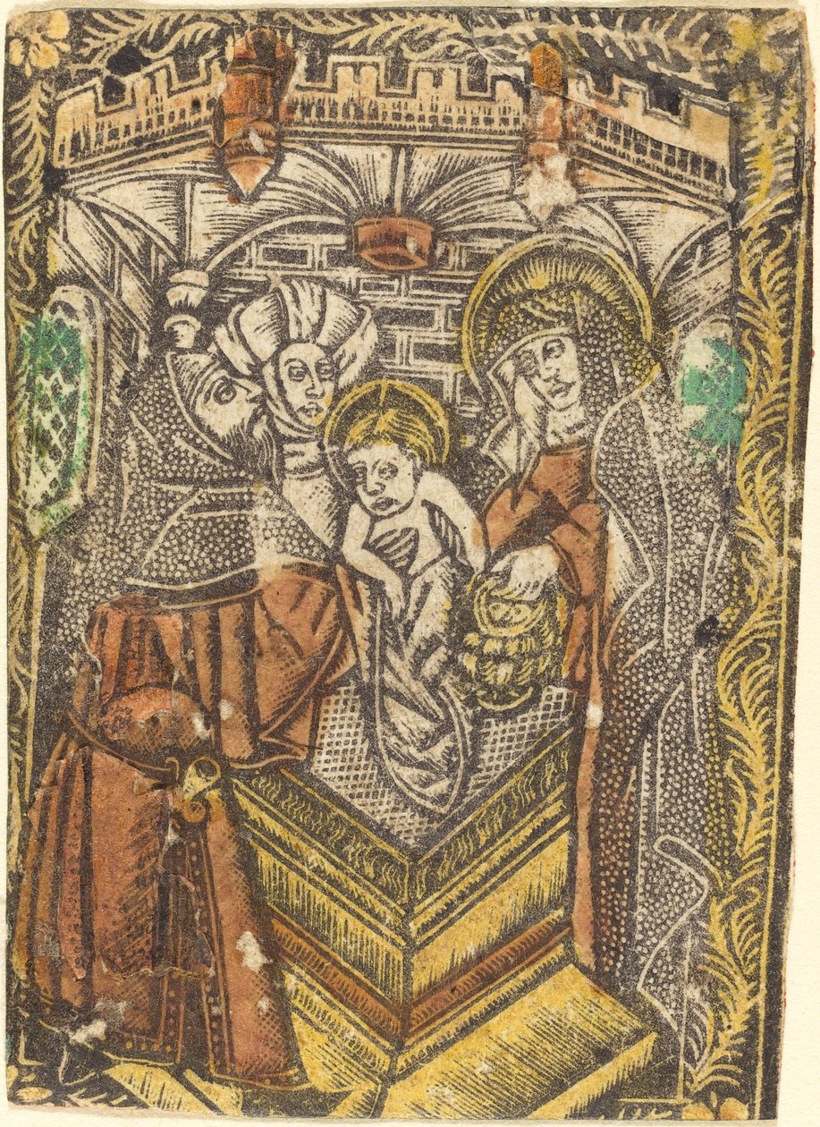 Bemutató a templomban alkotó: Workshop of Master of the Borders with
