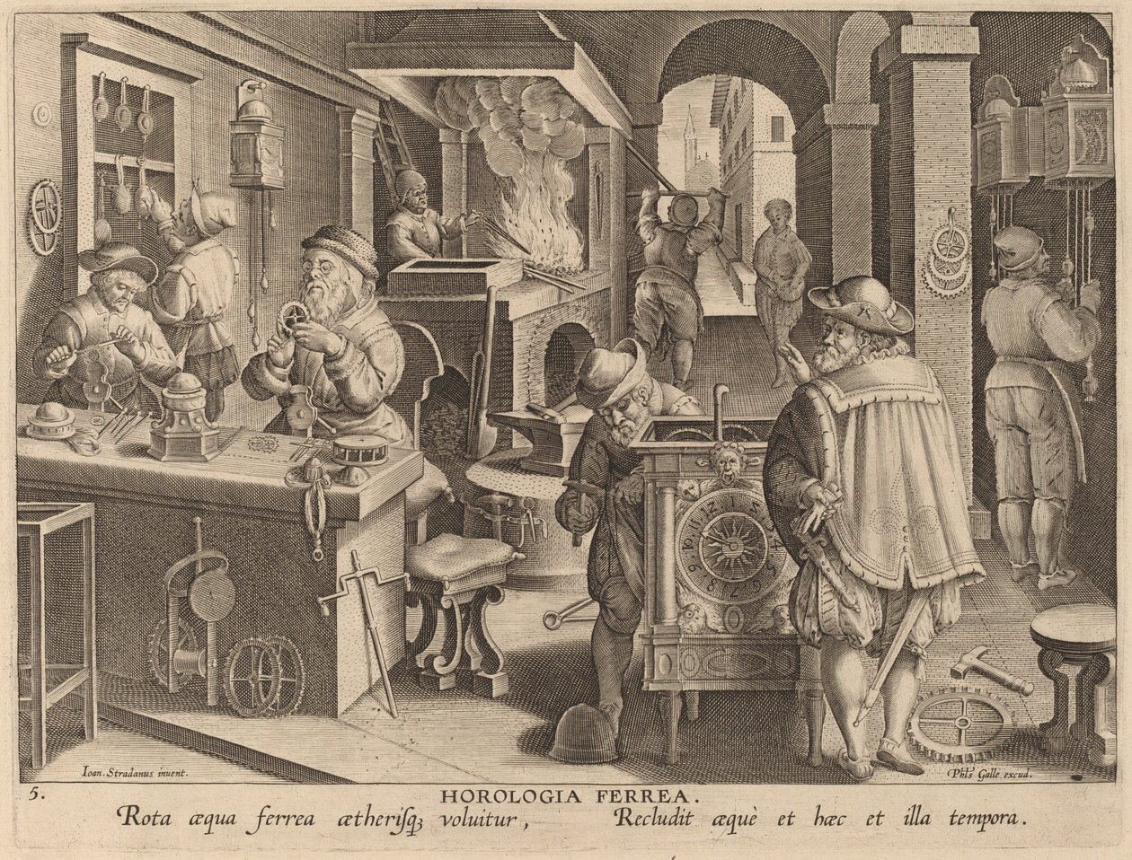 Vas órák alkotó: Workshop of Philip Galle after Jan van der Straet