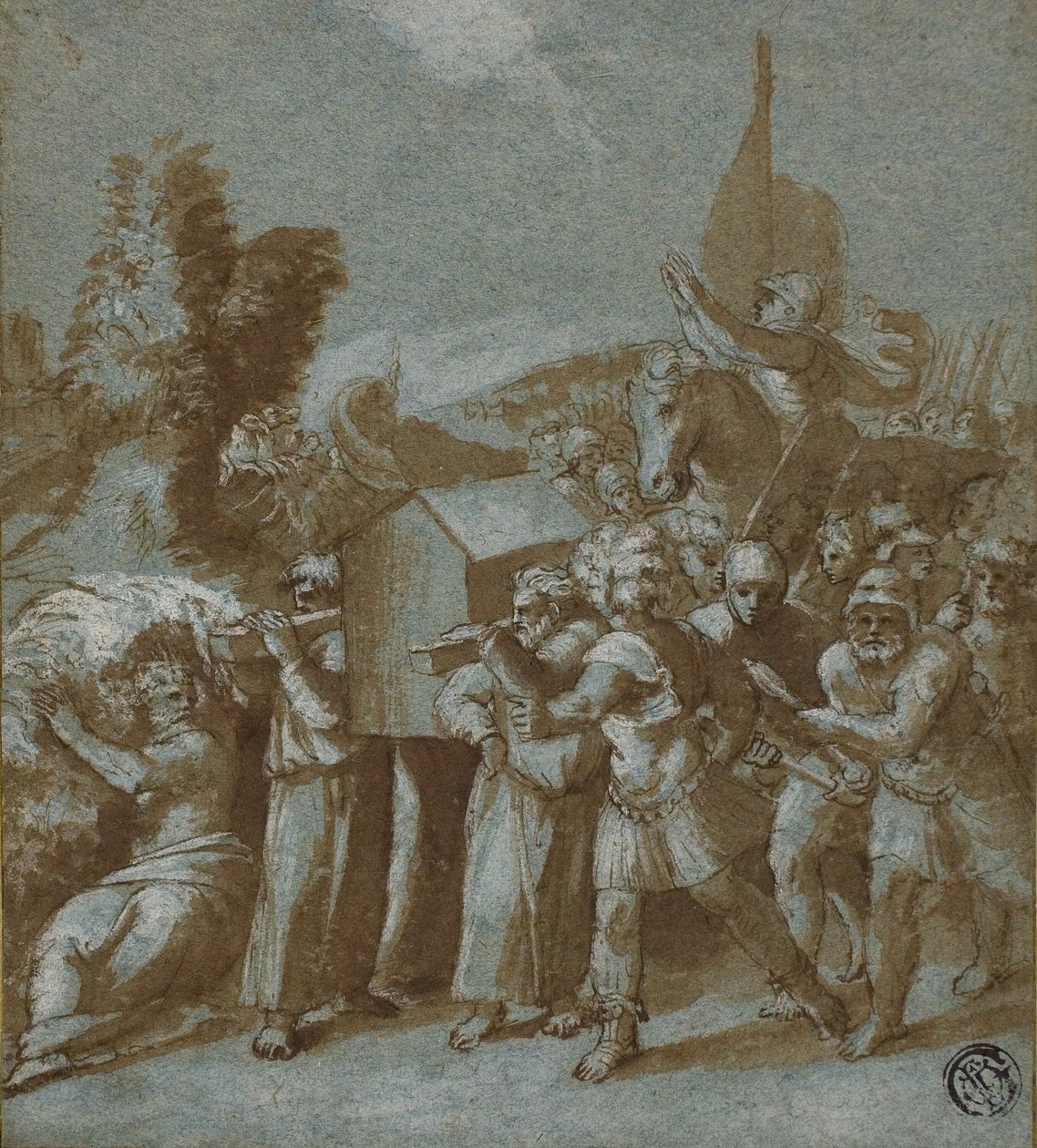 Józsué és az izraeliták átkelése a Jordánon alkotó: Workshop of Raphael