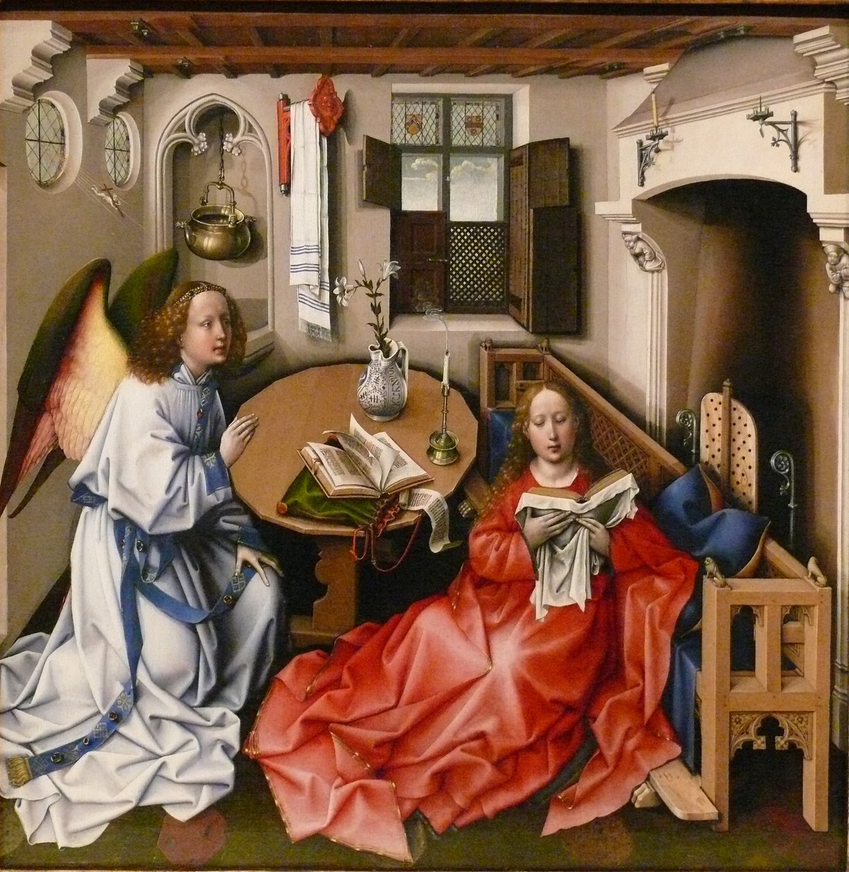Annunciation Alternatív cím(ek): Annunciation, Annunciation, Annunciation, Annunciation, Annunciation, Annunciation:   Merode oltárkép alkotó: Workshop of Robert Campin