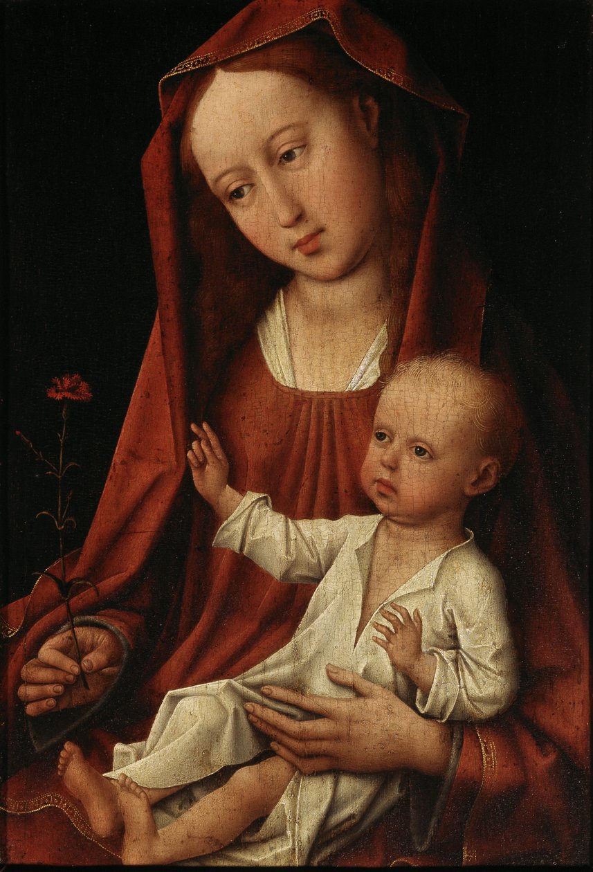 Holland: Madonna met de anjer A szűz a szegfűvel alkotó: Workshop of Rogier van der Weyden