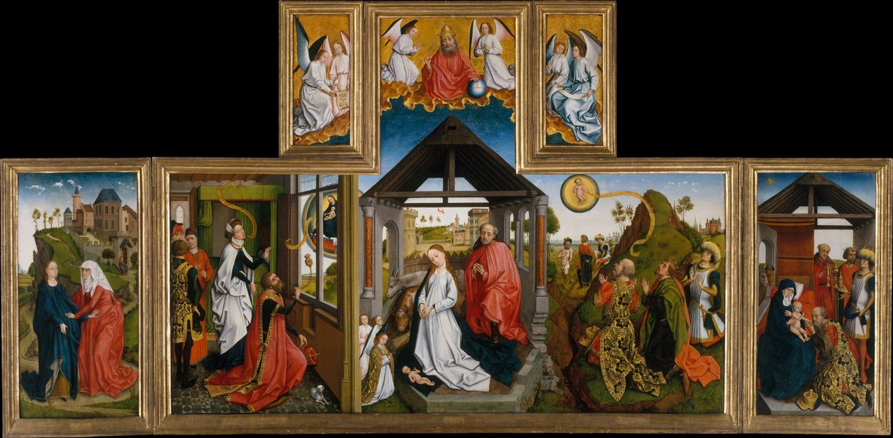 Születés, 15. század közepe (tempera és olaj, fa) alkotó: Workshop of Rogier van der Weyden