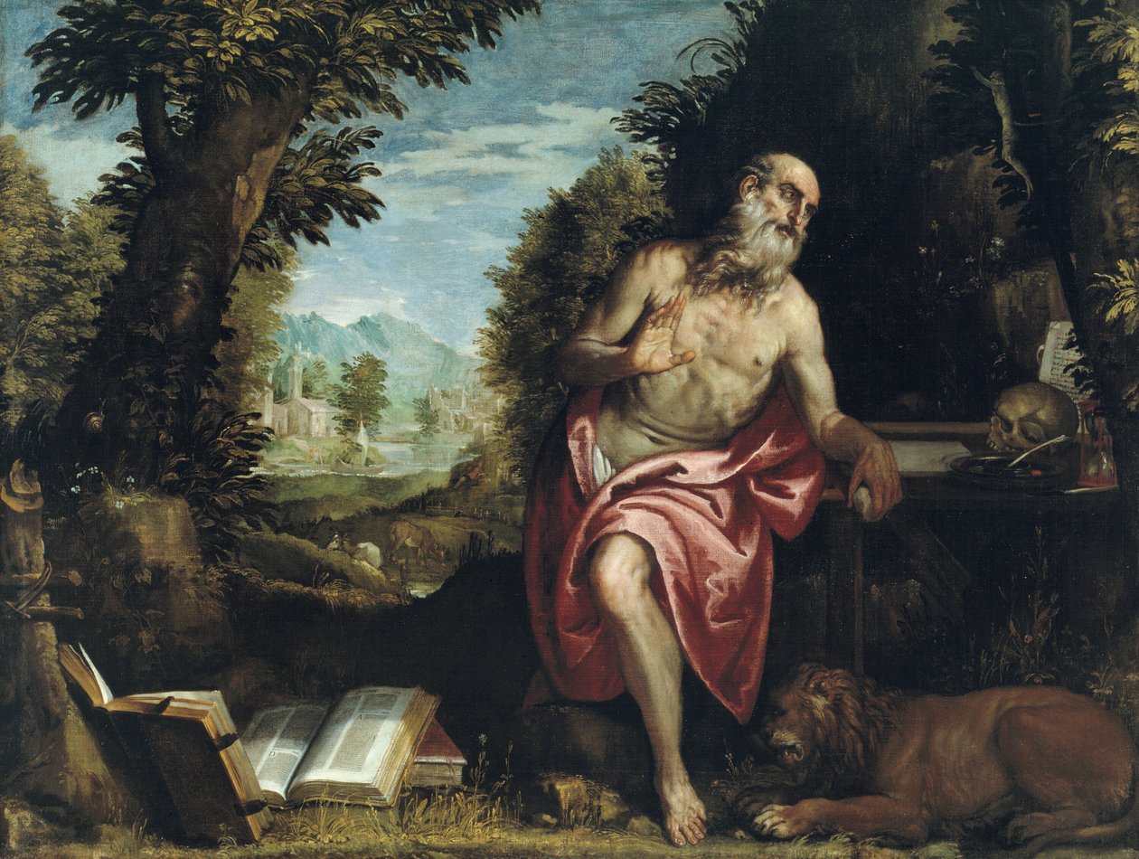 Szent Jeromos a vadonban, 158590. alkotó: Workshop of Veronese