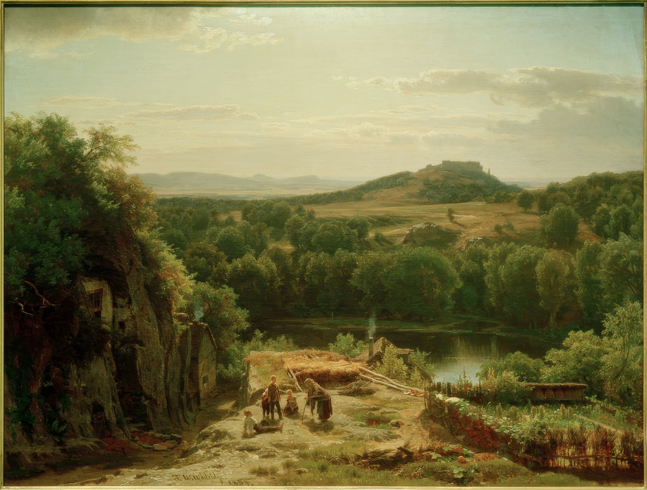 W.Whittredge, Táj a Harz-hegységben alkotó: Worthington Whittredge