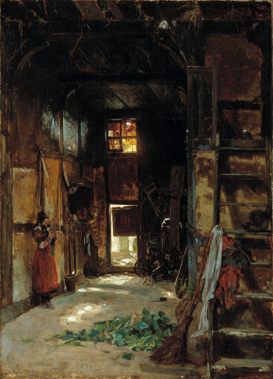 Egy westfáliai ház belső tere alkotó: Worthington Whittredge