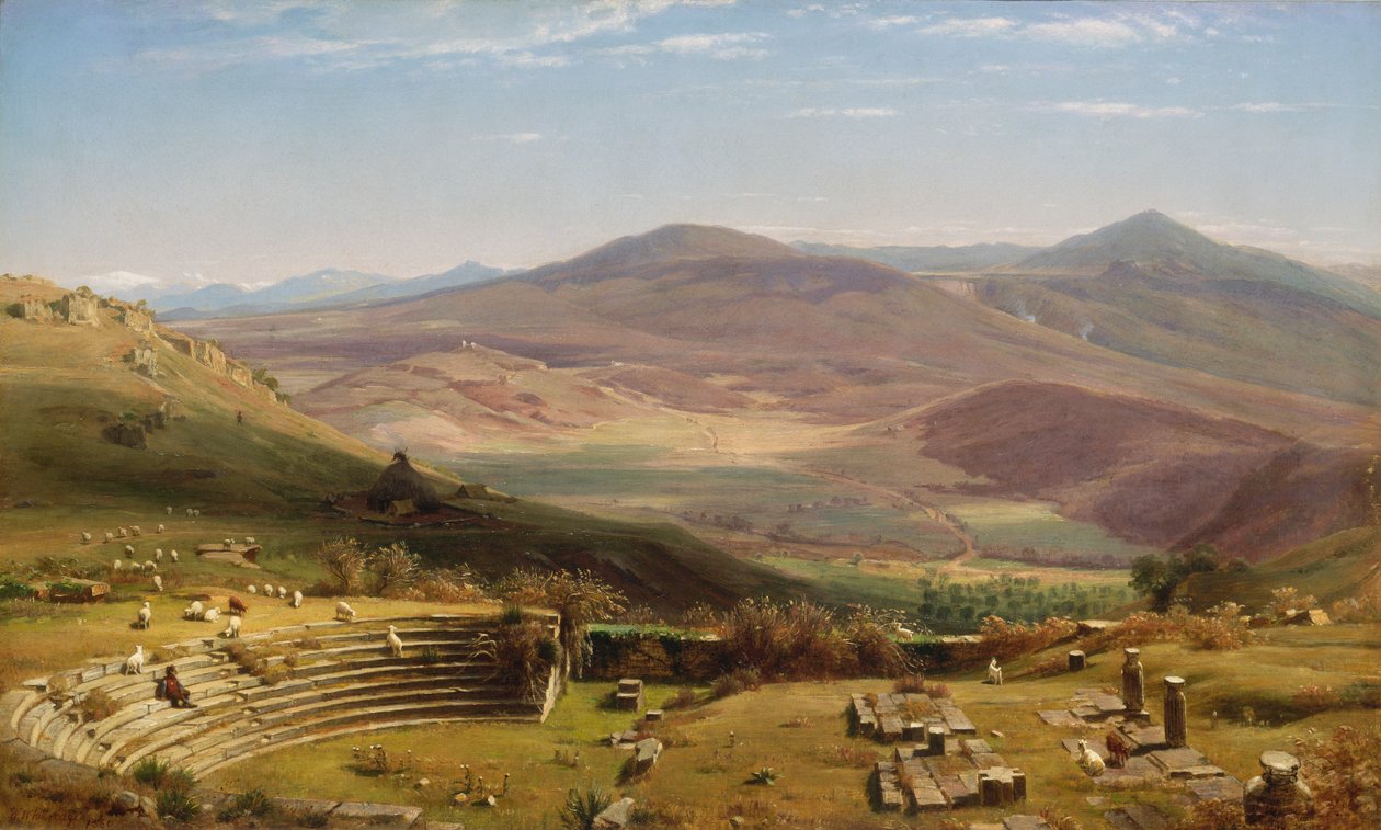 A Tusculum és az Albano-hegység amfiteátruma, Róma, 1860. alkotó: Worthington Whittredge