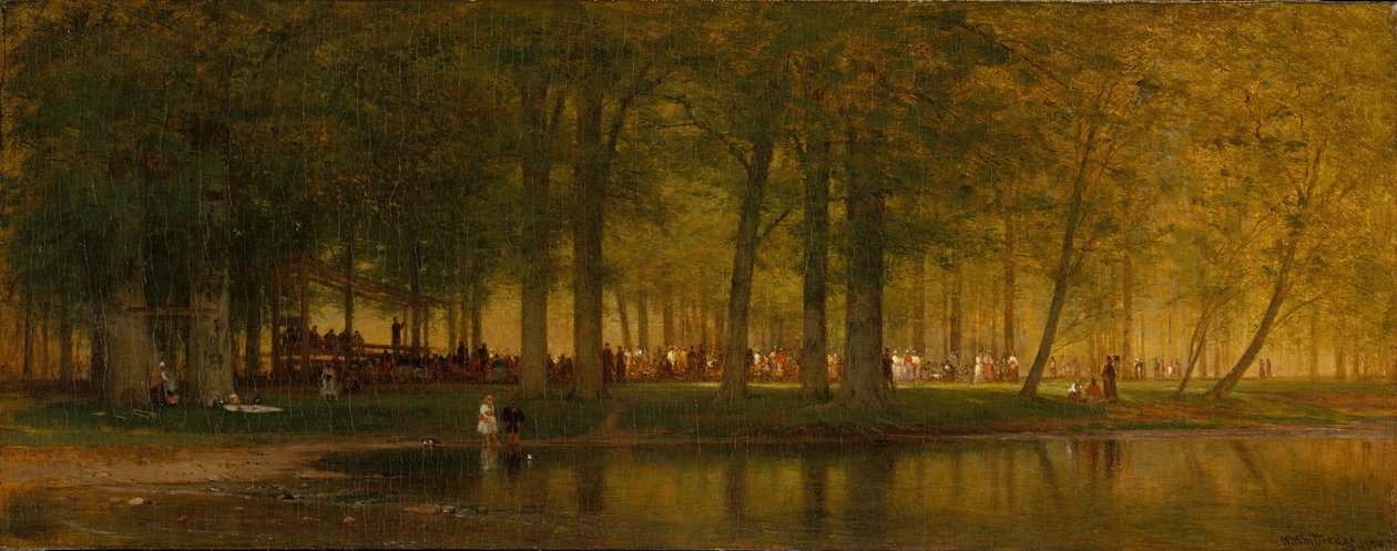 A tábori gyűlés, 1874. alkotó: Worthington Whittredge