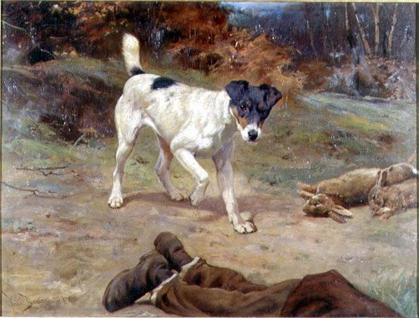 Egy Jack Russell egy Nyúllyuktól alkotó: Wright Barker