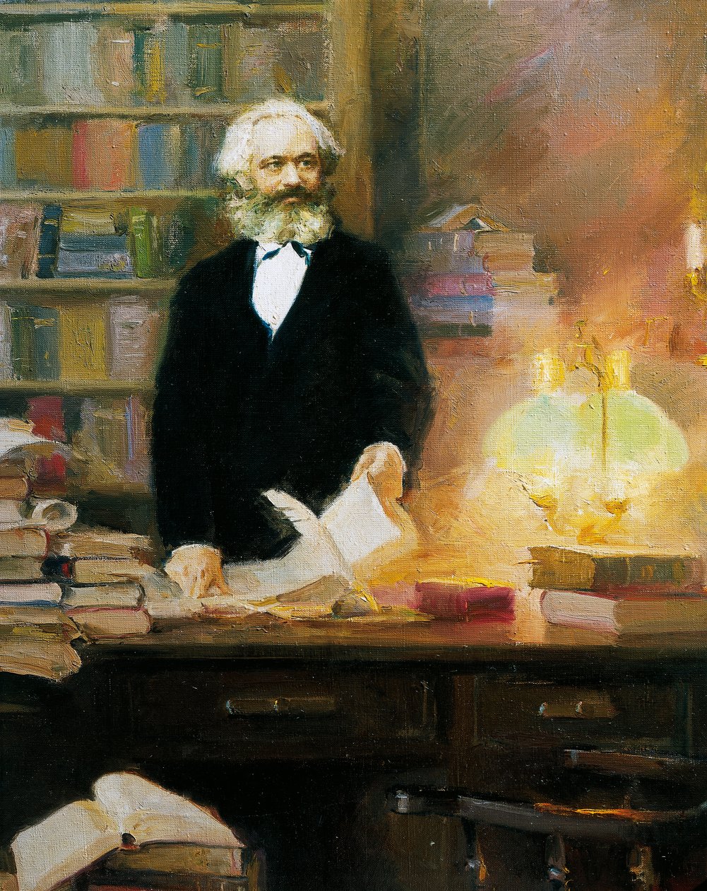 Karl Marx a műtermében alkotó: Wun Zhang
