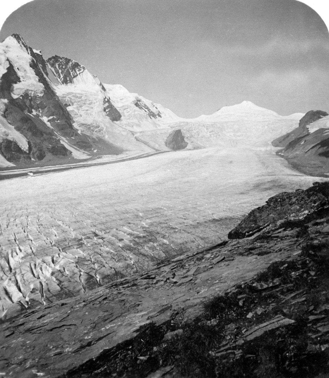 Grossglockner, Hohe Tauern, Ausztria, 1900-as évek. alkotó: Wurthle and Sons