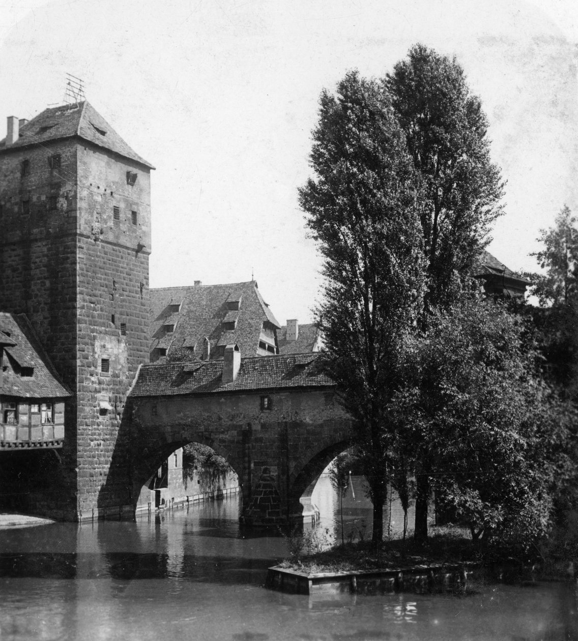 Henkersteg The Hangmans Bridge, Nürnberg, Bajorország, Németország, 1900-as évek. alkotó: Wurthle and Sons