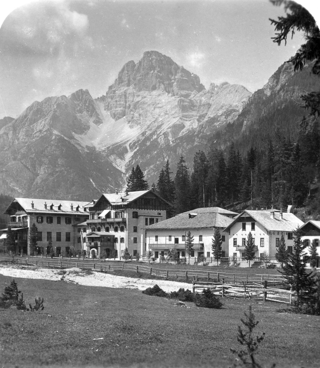 Schluderbach és Croda Pass Croda Rosa, Tirol, Ausztria, 1900-as évek. alkotó: Wurthle and Sons