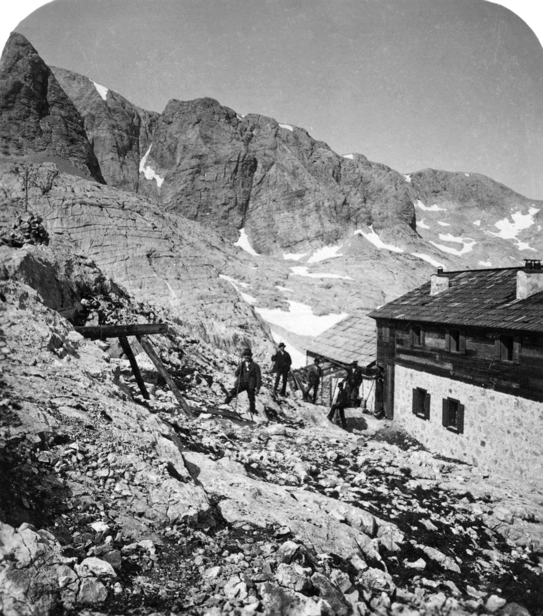 Simony Hut, Salzkammergut, Ausztria, 1900-as évek. alkotó: Wurthle and Sons
