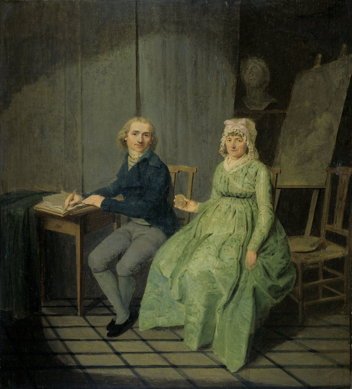 Egy festő a feleségével alkotó: Wybrand Hendriks