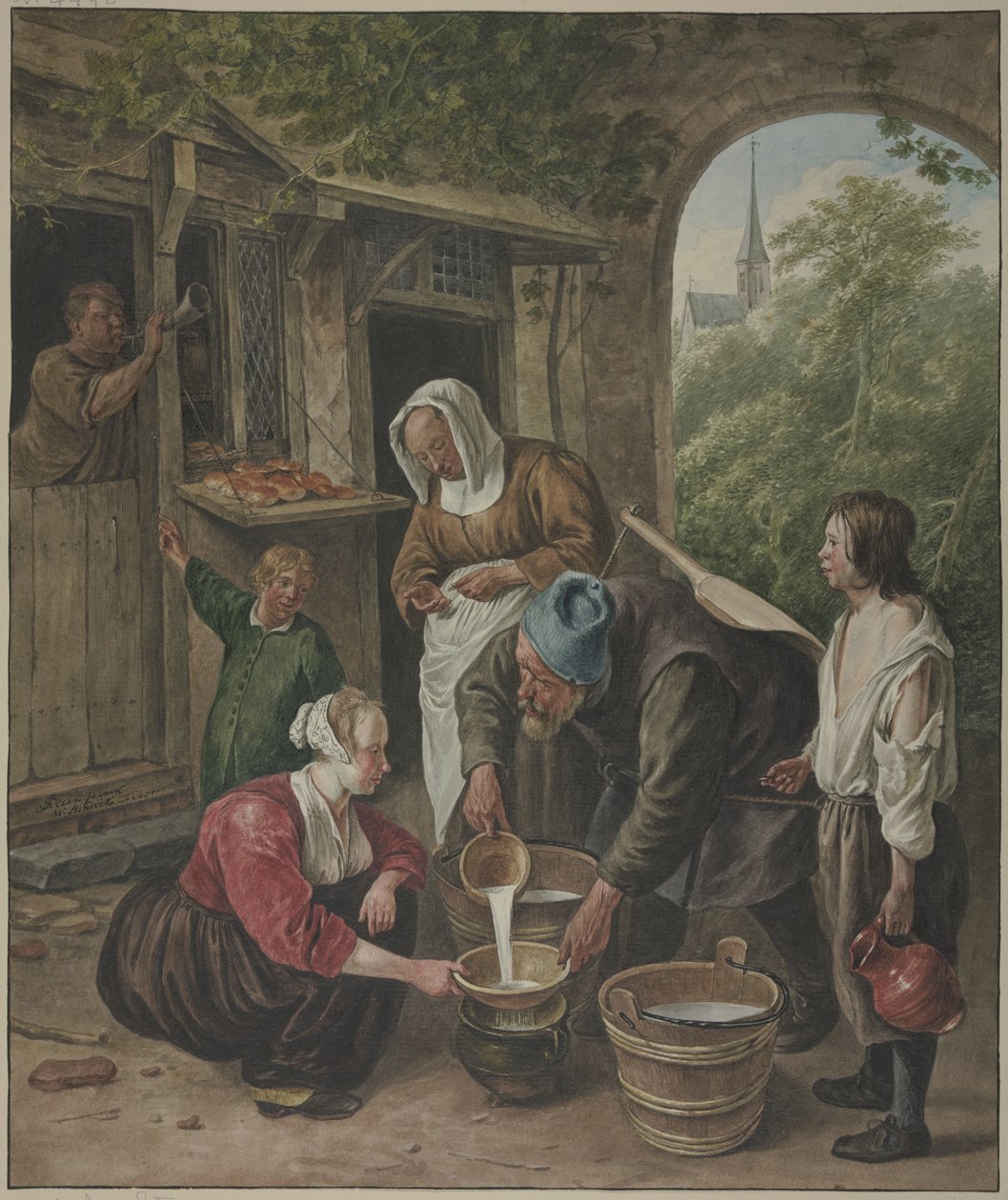 A tejárusnő alkotó: Wybrand Hendriks