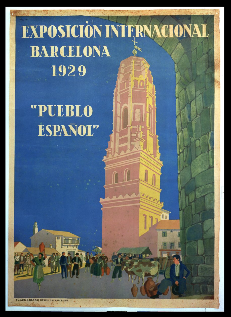 Az 1929-es barcelonai nemzetközi kiállítást reklámozó plakát alkotó: Xavier Nogues