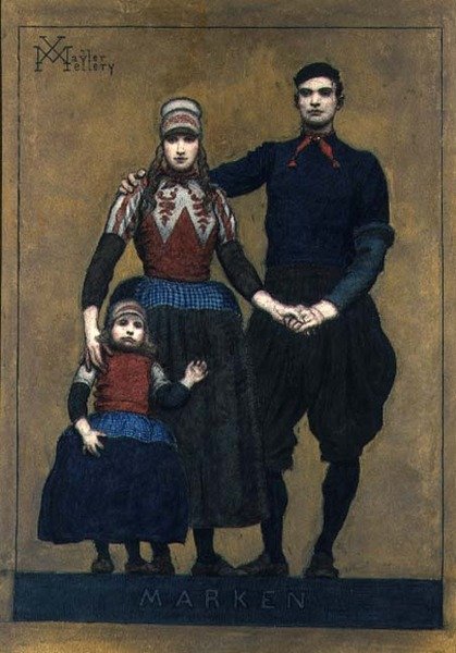 Marken (akvarell papíron) alkotó: Xavier Mellery
