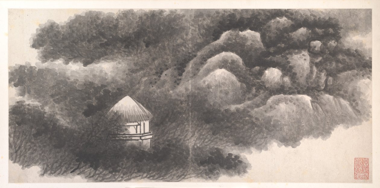 Tizenkét hónap tájképei, 1685 körül (tizenkét festőlapból álló album; tinta, papír) alkotó: Xian Gong