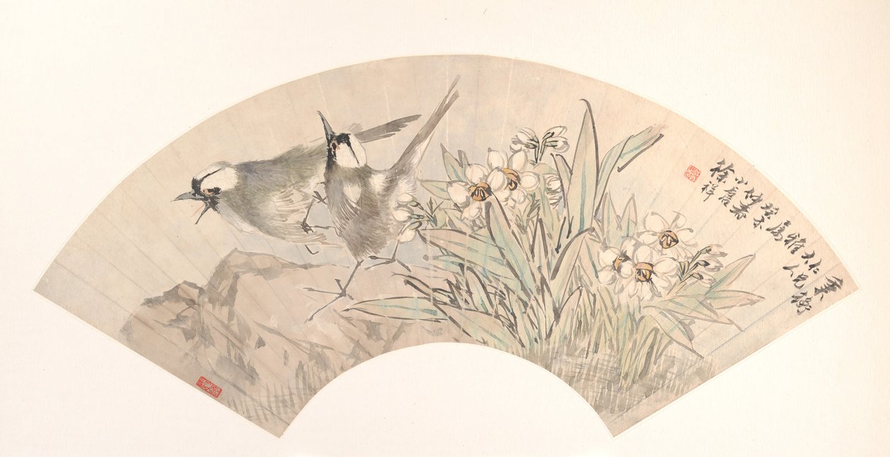 Madarak és nárcisz, 1883-ban. alkotó: Xu Xiang