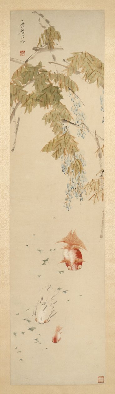 Wisteria és aranyhal 紫藤金魚圖 alkotó: Xugu