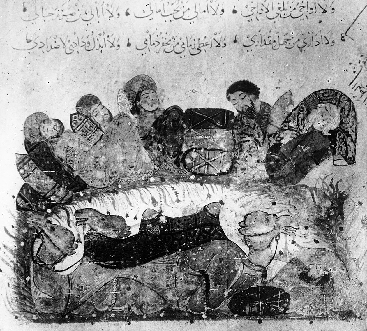 Ms Ar 5847 f.11, Karaván pihenő, „Le Maqamat de al