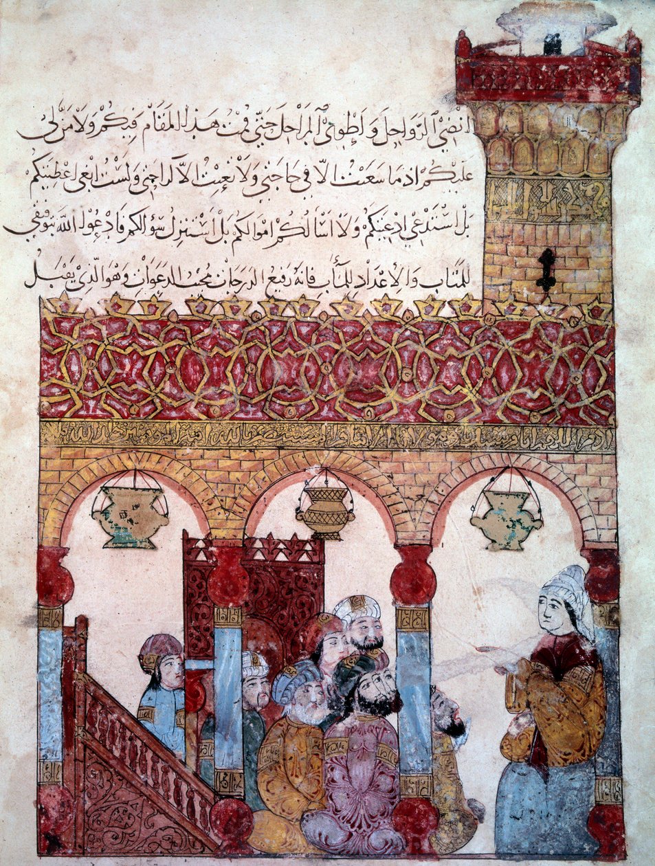A vándor navigátor Abu Zayd (Abu Zayd, Abu Zayd) a bászrai mecsetben (Basra) -1122) Yahya Mahmud al-Wasd al-Wasod ITi (al W alkotó: Yahya ibn Mahmud Al Wasiti