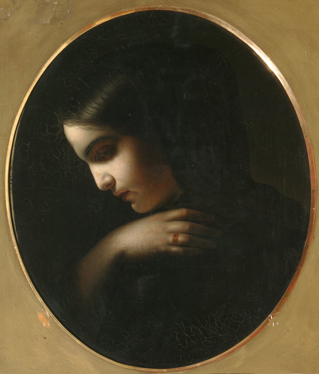 Fiatal özvegy, 1850 alkotó: Yakov Fyodorovich Kapkov