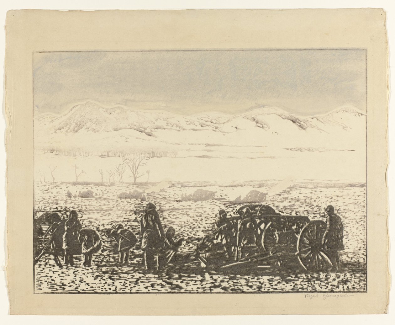 Háborús táj Senso fukei alkotó: Yamagishi Kazue (signed by artist)