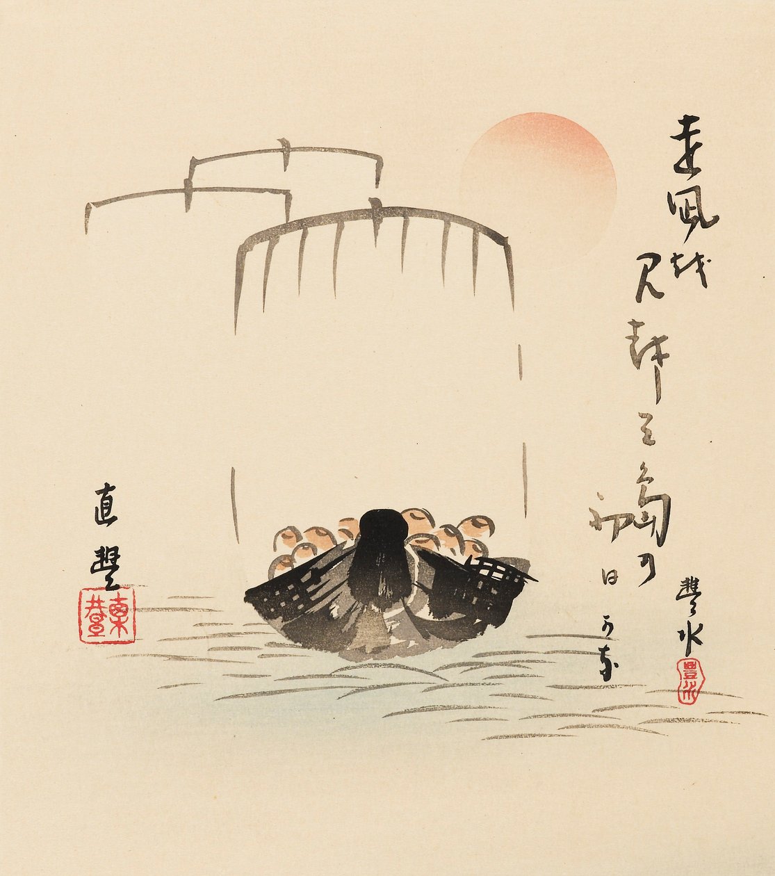 Fatömbnyomat - Takarabune, 19. század vége alkotó: Yamamoto Hosui