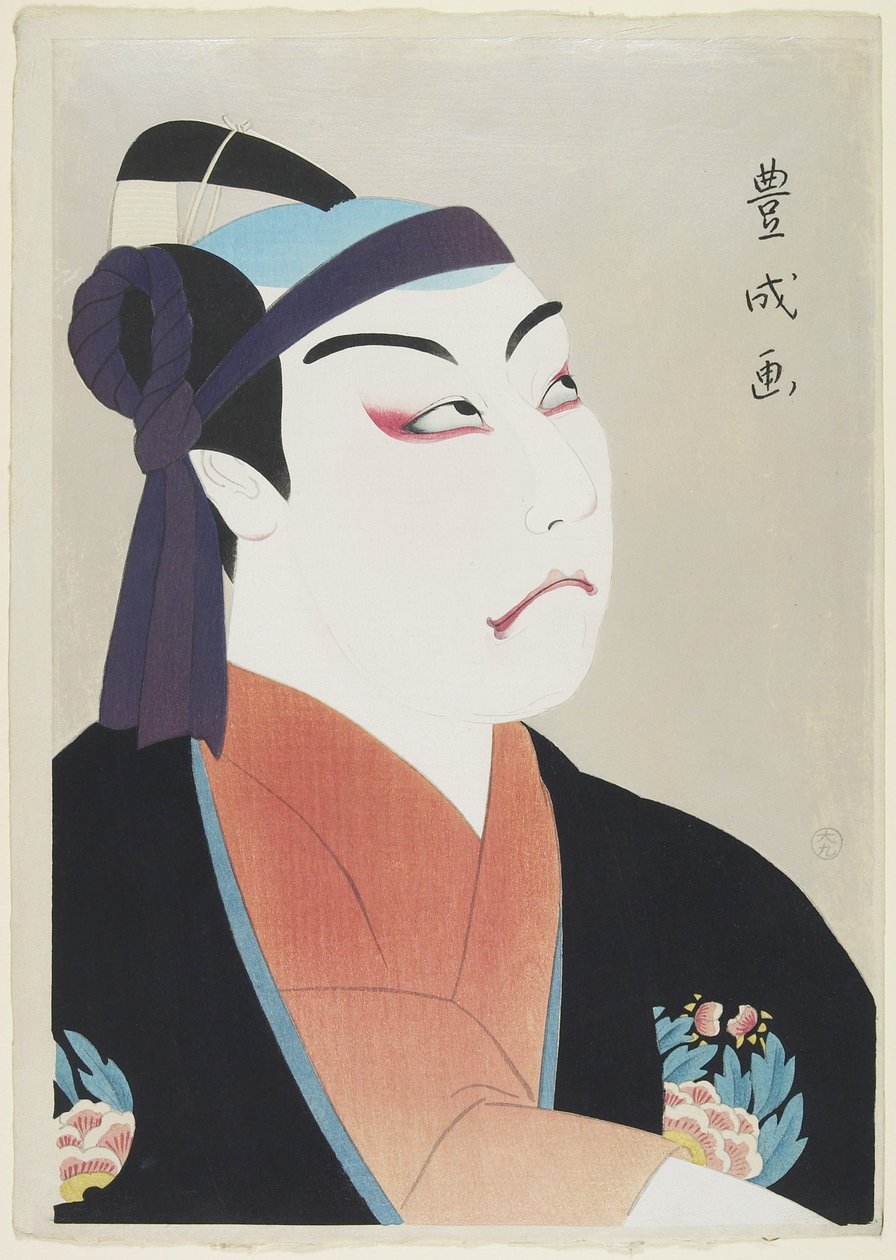 színész Matsumoto K?shir? VII mint Sukeroku, 1920 (színes fatömbnyomat) alkotó: Yamamura Koka