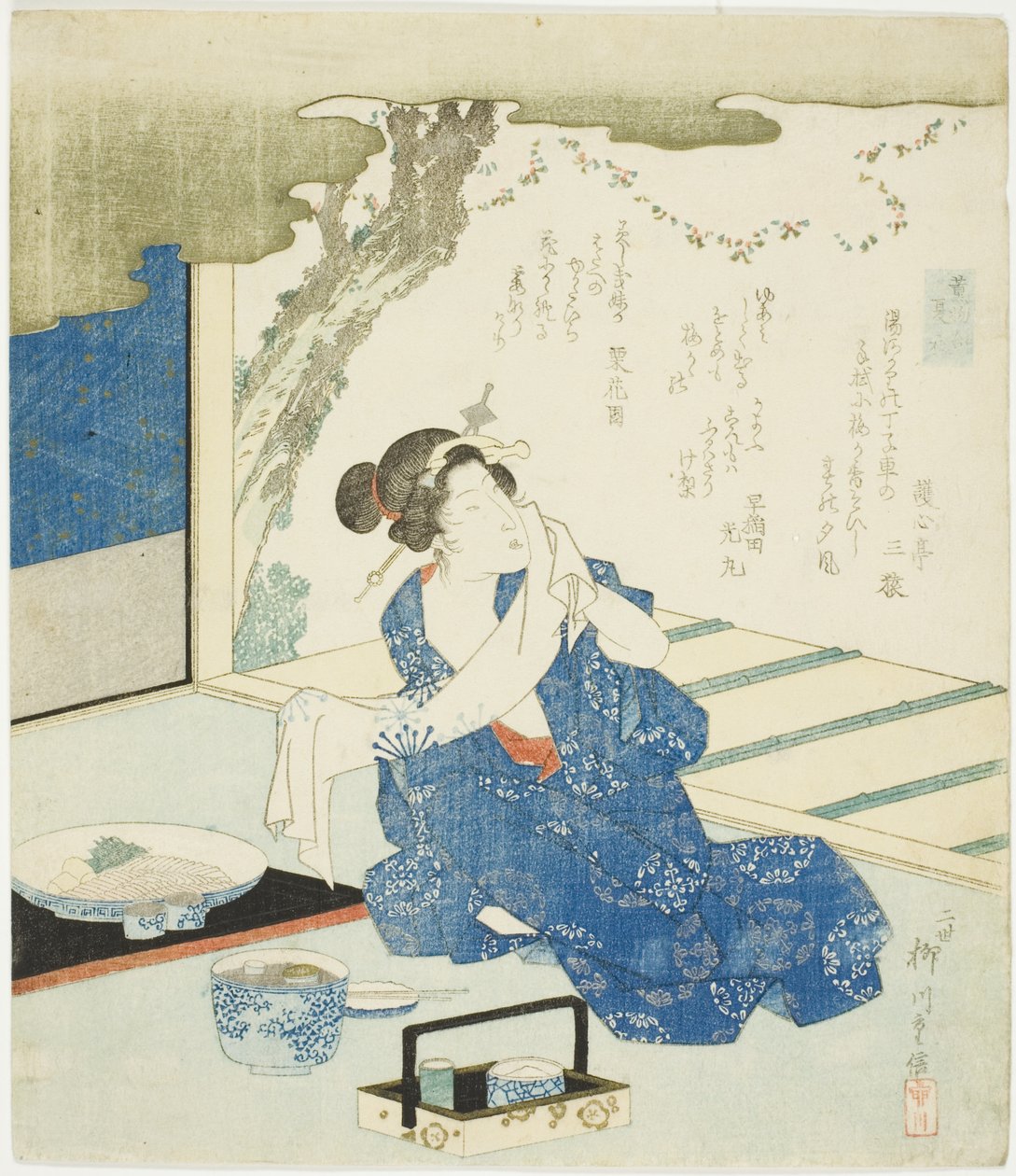 Nyári köntösök (Natsugoromo), az "A tömjén összehasonlítása (Takimono awase)" sorozatból alkotó: Yanagawa Shigenobu II
