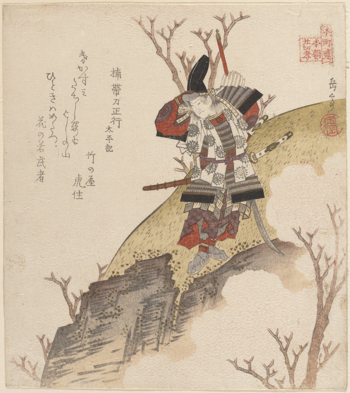 Kusonoki Tatewaki Masatsura (harcos a Taiheiki könyvből) alkotó: Yashima Gakutei