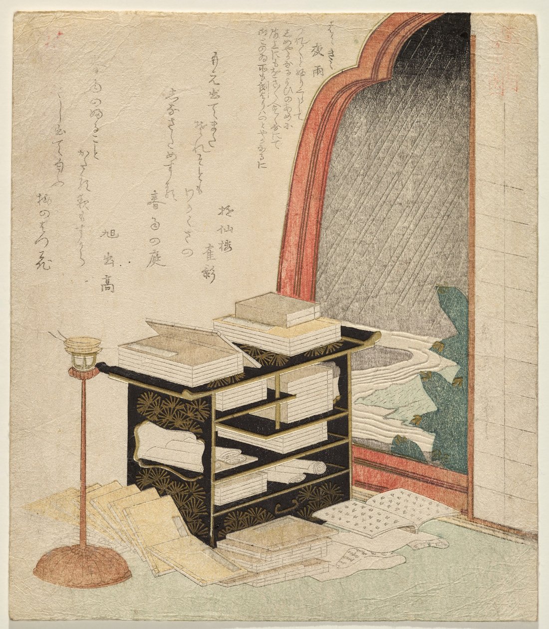 Éjszakai eső alkotó: Yashima Gakutei