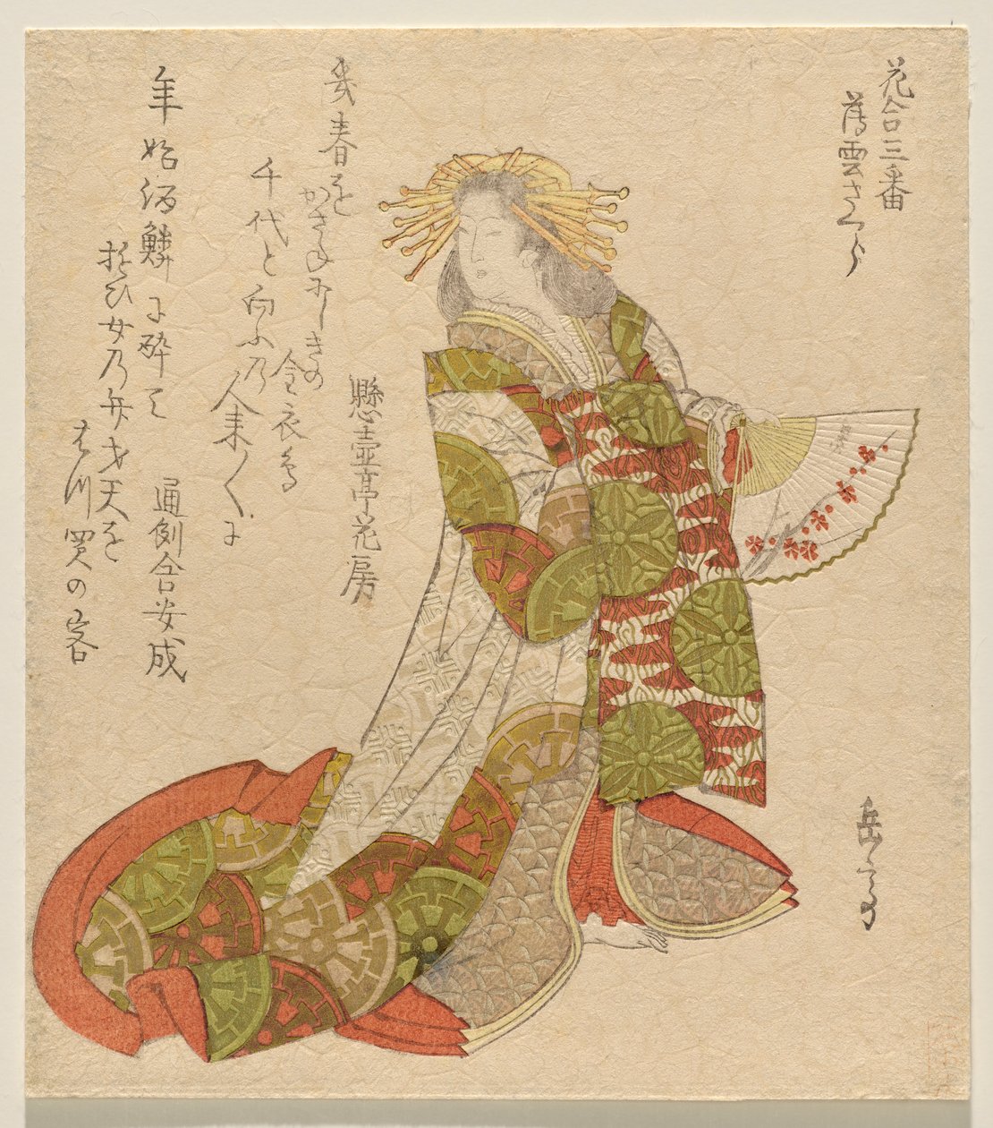 A világos felhőcseresznye (Usugumo Zakura), a Flower Matching, No. 3 (Hana awase sanban) sorozatból alkotó: Yashima Gakutei