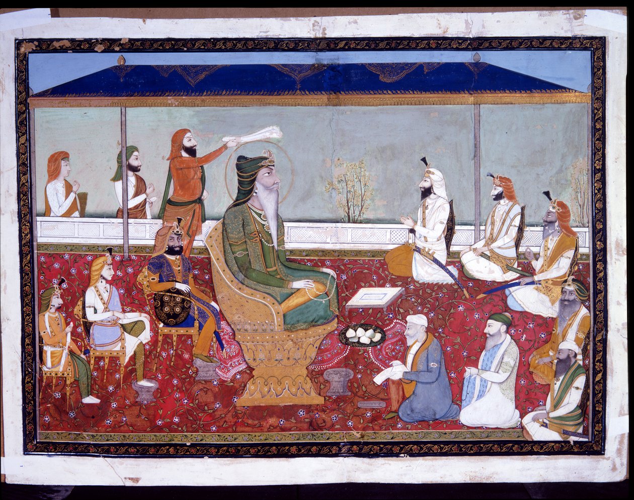 Ranjit Singh arany trónján, 1830 körül alkotó: Yechu Mussavir