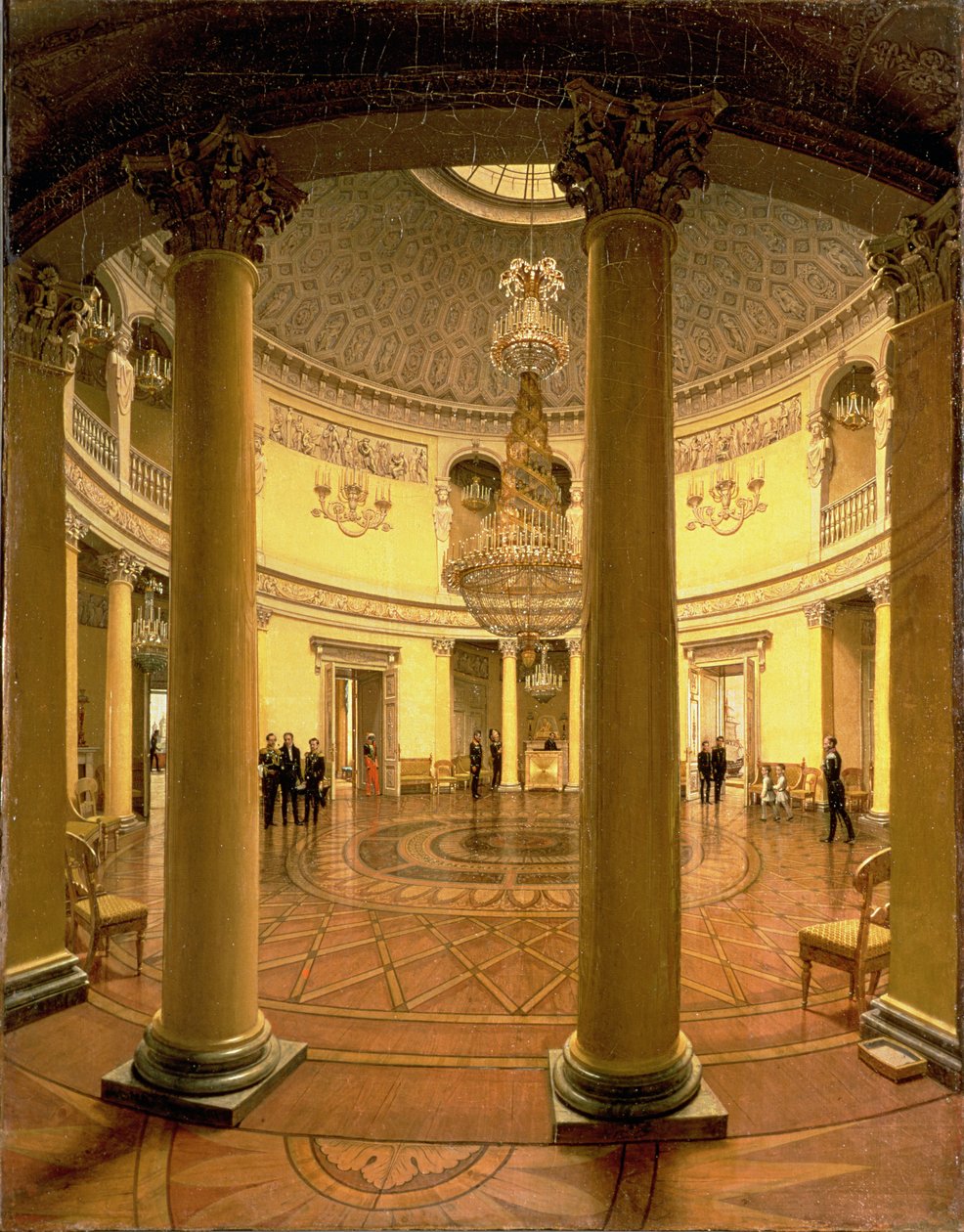 A Rotunda belseje a Téli Palotában, 1834 alkotó: Yefim Tukharinov