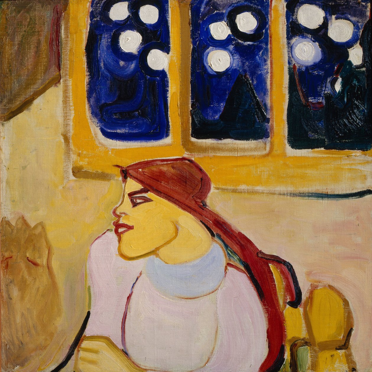 Nő kendőben Skandináv hercegnő, 1910 alkotó: Yelena Genrichovna Guro