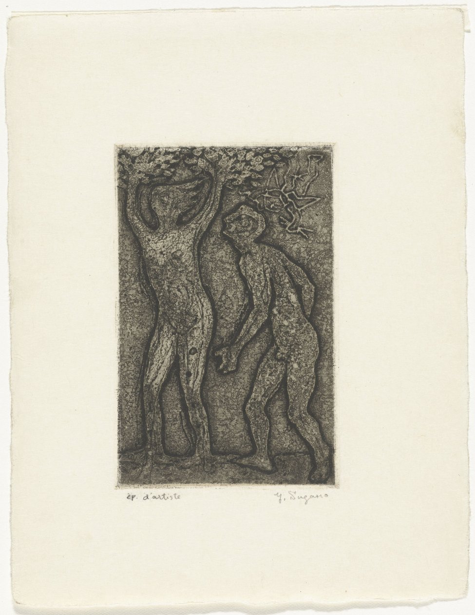 Férfi és nő szürke alkotó: Yo Sugano (signed by artist)