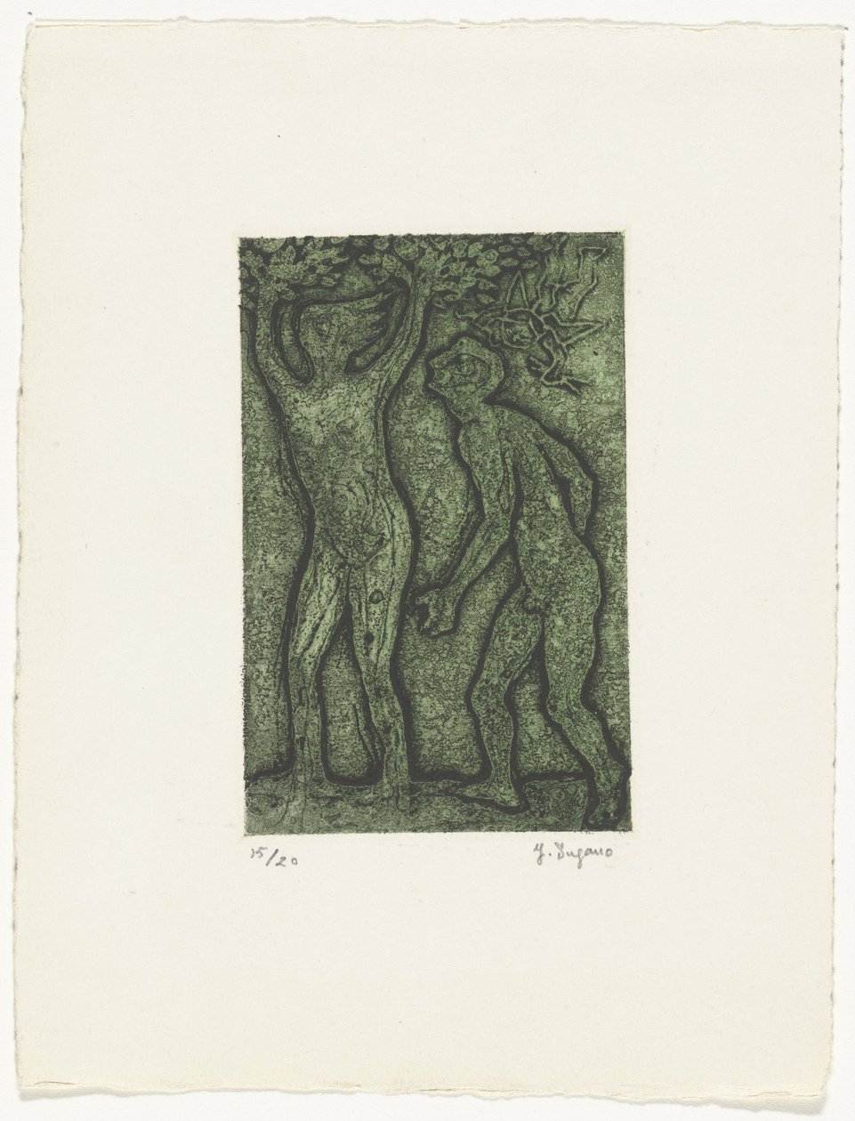 Férfi és nő zöldben alkotó: Yo Sugano (signed by artist)