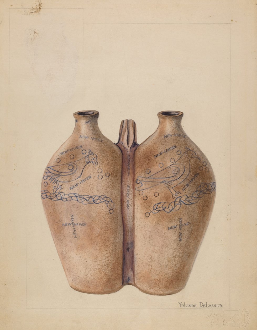 Gemel-palack, c. 1936. alkotó: Yolande Delasser