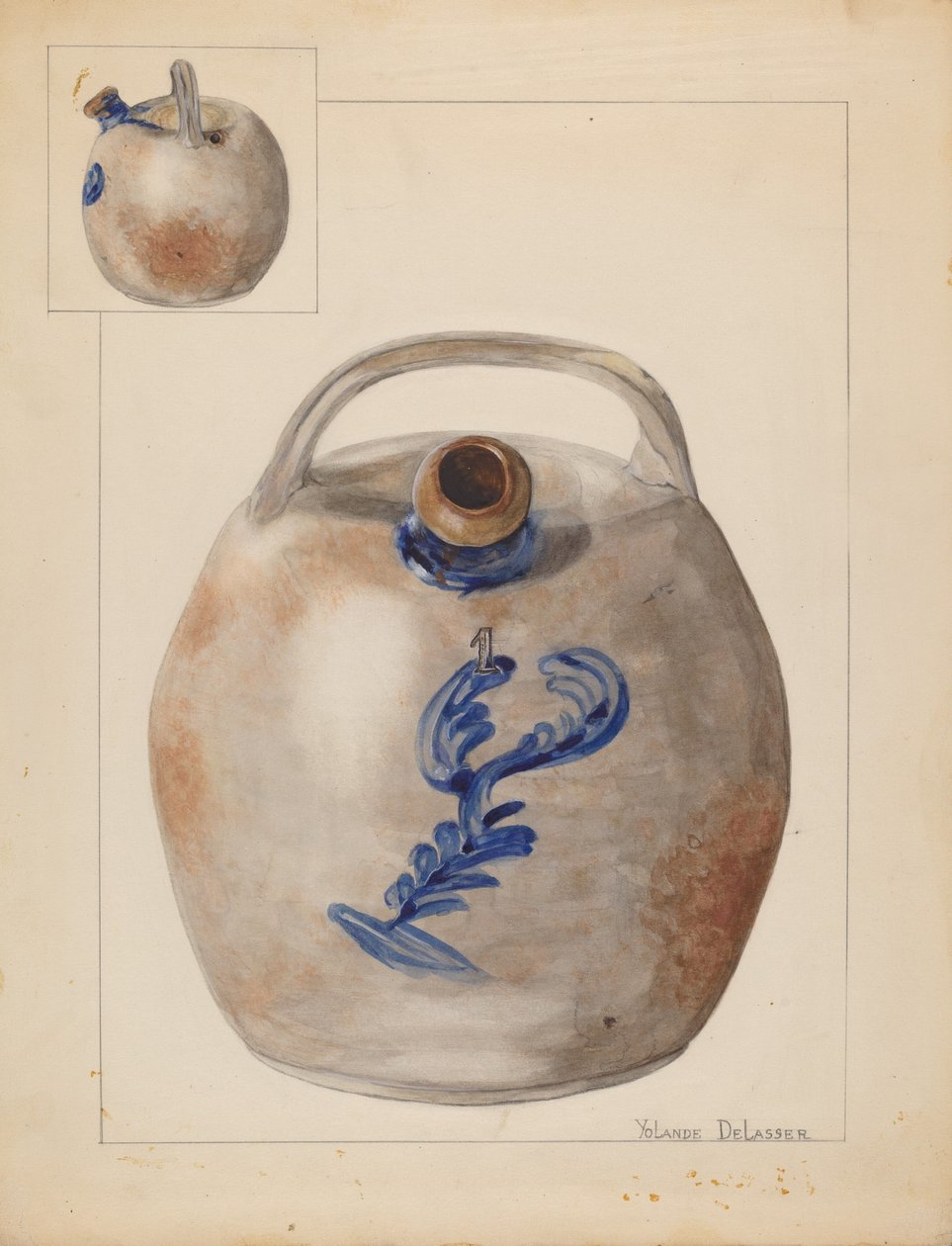 Harvester Jug, c. 1937. alkotó: Yolande Delasser