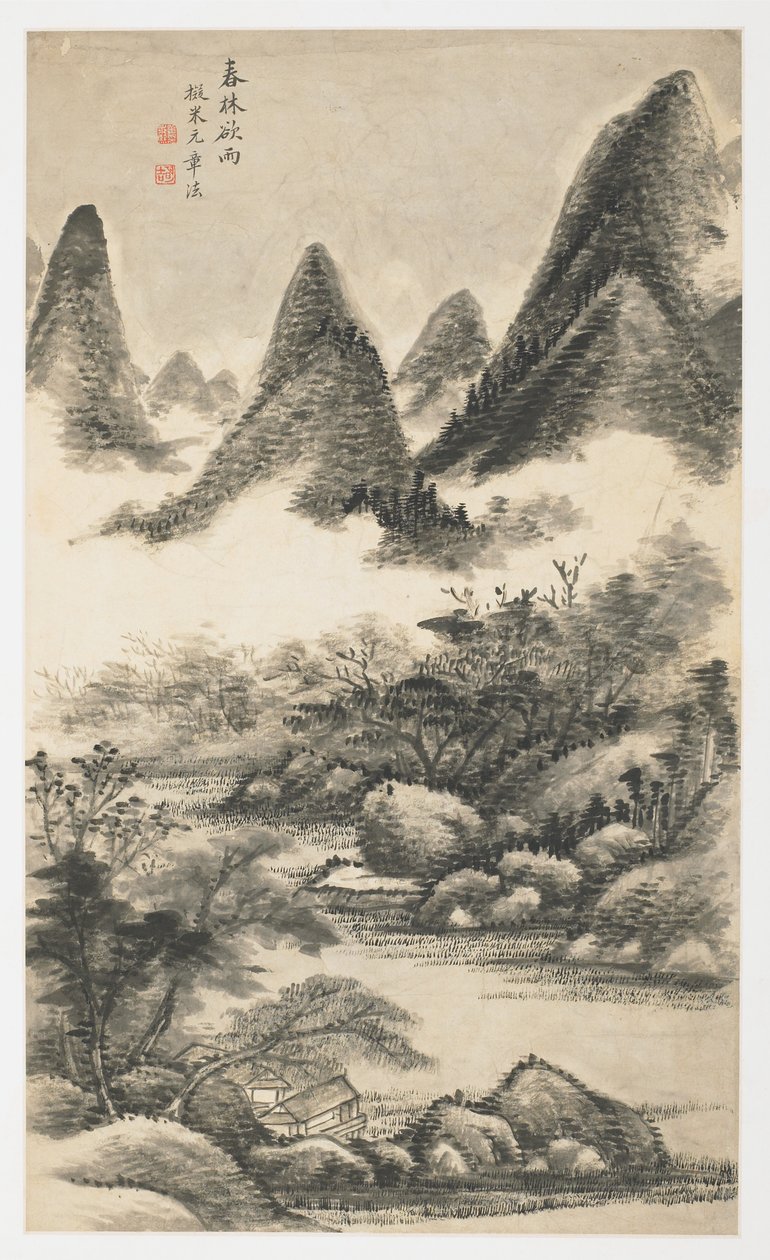 Spring Tree Grove Before Rain, egy 12 leveles albumból alkotó: Yongxi Jin