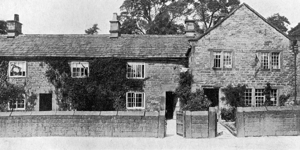 Házak Eyamban, ahol a pestisjárvány kitört, Derbyshire, 1924-1926 alkotó: York and Son