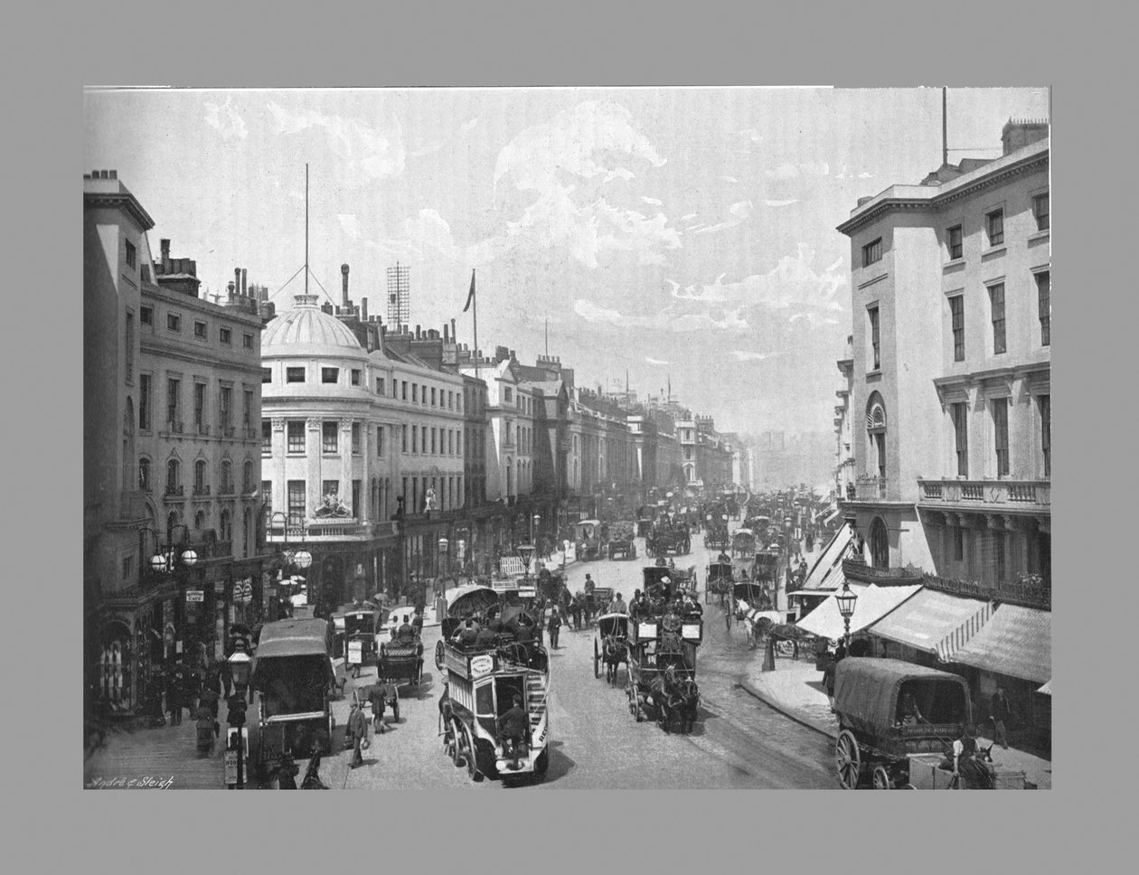 Regent Street, London, c1900 alkotó: York and Son