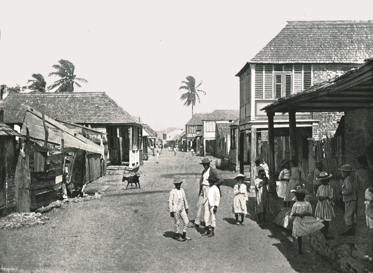 Utcai jelenet a jamaicai Port Royalban, 1895. alkotó: York and Son