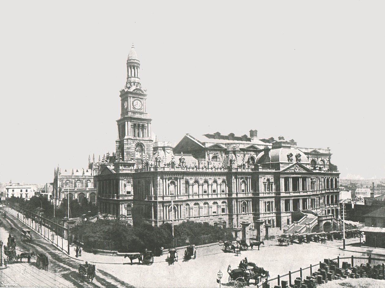 Az új városháza, Sydney, Ausztrália, 1895. alkotó: York and Son