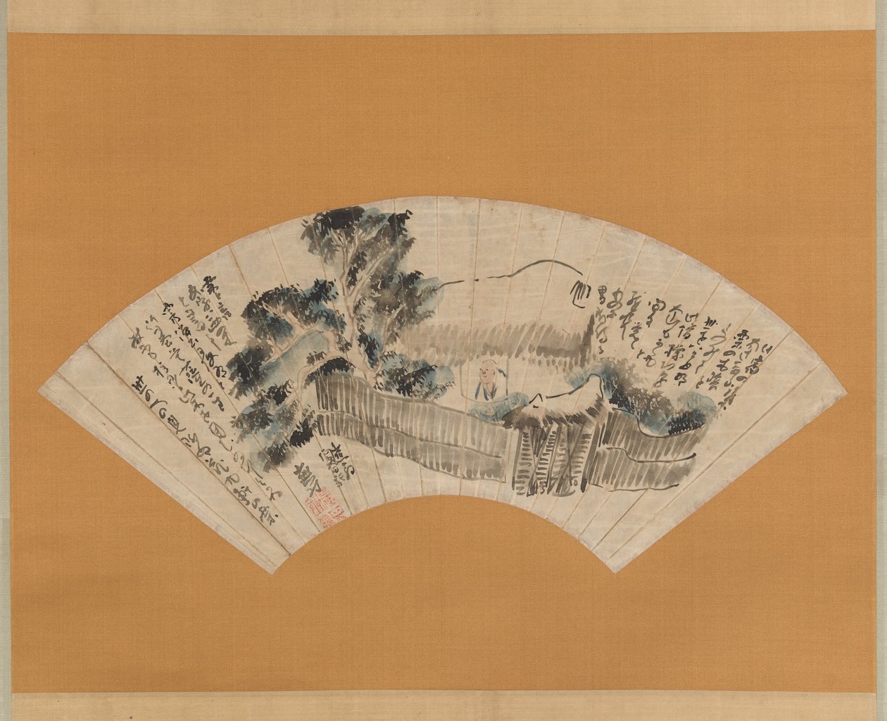 Jelenet A keskeny útból a mély északiba Oku no hosomichi, kb. 1780. alkotó: Yosa Buson