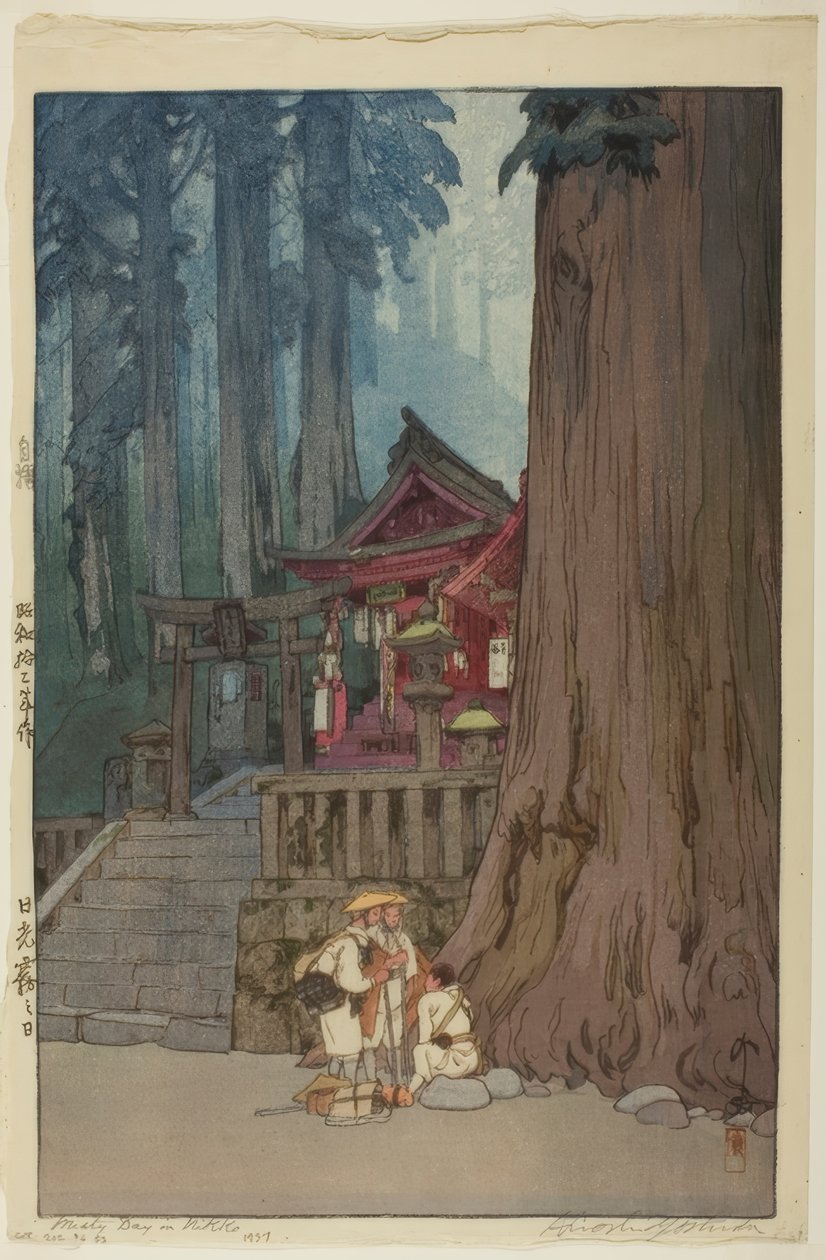 Ködös nap Nikkóban alkotó: Yoshida Hiroshi