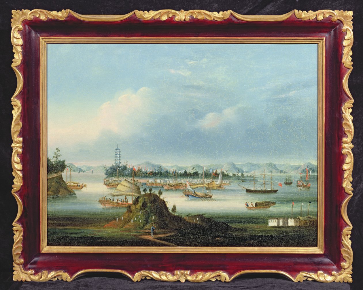 The Anchorage at Whampoa, 1855 körül (olaj) alkotó: You Qua