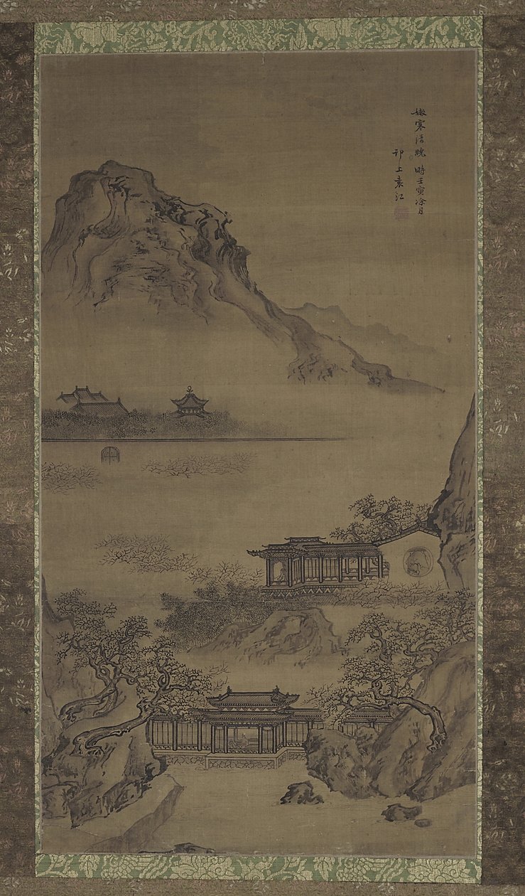 Tiszta és hideg reggel, Qing-dinasztia, 1722 (tinta és szín a selyemen) alkotó: Yuan Jiang